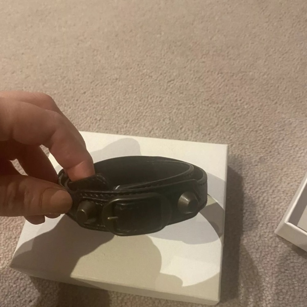 Balenciaga Leather Bracelet‎ Cuff With Box Receipt